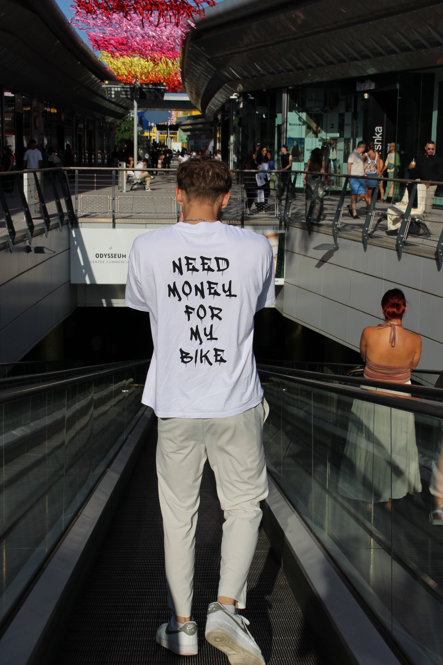 T-Shirt Oversize "Need Money for My Bike" – 100% Coton